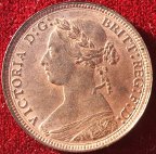 lustrous bun head Halfpenny 1887
