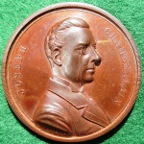 Joseph Chamberlain, Preferential Tariffs on Wheat Importation 1903, bronze medal by JA Restall