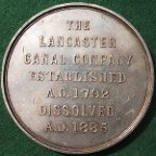 Lancaster Canal Company medal 1885