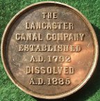 Lancashire, Lancaster Canal medal 1885