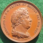 Arrival of George IV in Hanover 1821, bronze medal by Carl Voigt
