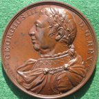 George IV, death 1820, bronze medal