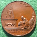 George IV, death 1820, bronze medal