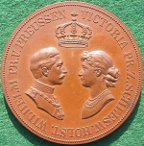 Germany, Marriage of Wilhelm of Prussia and Augusta Victoria of Schleswig-Holstein 1881, bronze medal