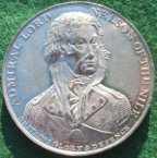 Admiral Horatio Nelson & the Battle of the Nile 1798, white metal medal by T Wyon