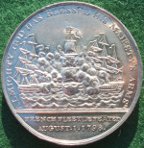 Admiral Horatio Nelson & the Battle of the Nile 1798, white metal medal by T Wyon