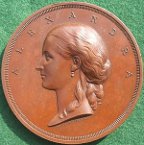 Alexandra of Denmark entry to London medal by Wyon