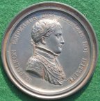 Napoleon Bonaparte, lead-filled clich medal by Andrieu, with Oxford University association