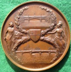 Victoria, City of London series, London Blackfriars Bridge and Holborn Viaduct Opened 1869, bronze medal