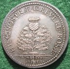 Charles I, Scottish Coronation 1633, silver medal by Nicholas Briot