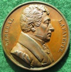 General Lafayette, American Tour 1824, bronze medal