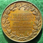 General Lafayette, American Tour 1824, bronze medal