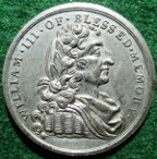 William III, Centenary of Accession and the Glorious Revolution 1788, white metal meda