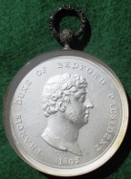 Francis Russell, Duke of Bedford, President of the Bath & West of England Agricultural Society 1802, glazed and frosted silver prize medal by John Milton