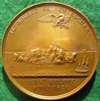 Napoleon, Death on St Helena 1821, bronze restrike medal 1971