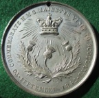 Queen Victoria & Prince Albert, Visit to Scotland 1842, white metal medal by J Davis