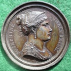 Empress Josephine, bronzed lead-filled clich medal by Andrieu