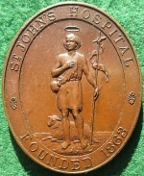 London, St Johns Hospital for Skin Disorders founded 1863, oval bronze medal