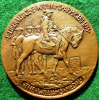 Massachusetts, Williams College, The Williams Medal 1918, large bronze medal by James Earle Fraser, named to 2nd Lt. Philip H Seaman