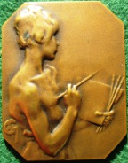 La Peinture (Painting), bronze medal 1901, by Maurice Charpentier-Mio