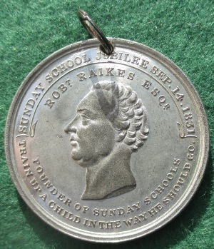 William IV Coronation & Sunday School Jubilee 1831, white metal medal