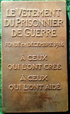 France, Prisoner of War Clothing Agency, bronze medal 1914 by Max Blondat after Jean-Louis Forain