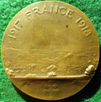 France/ USA, American participation in the Great War 1917-1918, bronze medal by M Lordonnois