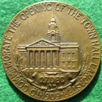 Lancaster Town Hall opened 1909, bronze medal