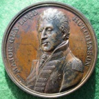 Major-General Lord Hutchinson, Egypt Delivered 1801, bronze medal by T Webb & A Dupre