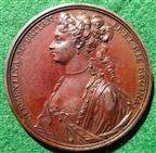 Princess Clementina Sobieski of Poland, the Escape from Innsbruck 1719, bronze medal by Otto Hamerani