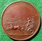 Princess Clementina Sobieski of Poland, the Escape from Innsbruck 1719, bronze medal by Otto Hamerani