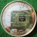 Caithness Agricultural Society, Centenary Show 1934, silver medal by WJ Dingley