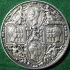 France, Visit of Louis Philippe I and the Royal Family to the Paris Mint 1833, large silvered bronze medal