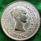 Liverpool & Manchester, visit of Victoria & Albert 1851, large white metal meda