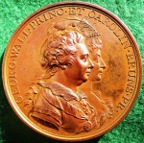 George Prince of Wales, Marriage to Caroline of Brunswick 1795, bronze medal by Conrad Kchler