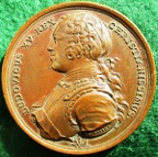 France, Louis XV, The Royal Hunt 1725, bronze medal