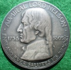 Battle of Trafalgar, 150th Anniversary 1955, silver medal by Paul Vincze