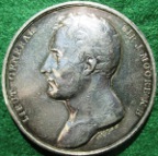 Sir John Moore, death at Corunna 1809, silvered white metal medal by Mills