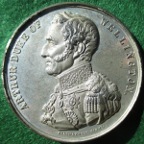 Duke of Wellington, death 1852, white metal medal by Allen & Moore