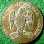 Battle of Barrosa, French Imperial Eagle captured 1811, silvered bronze medal