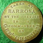 Battle of Barrosa, French Imperial Eagle captured 1811, silvered bronze medal