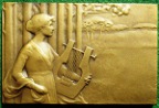 France, La Musique (1909), bronze plaquette medal by Genevieve Granger