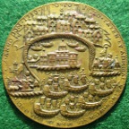Admiral Vernon, Fort Chagre taken 1739, brass medal, rare