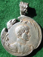 Napoleon II, LAiglon badge 1900, silvered-bronze medal