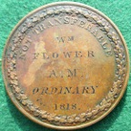 Magistrates Medal of Admission 1818, named to William Flower, by Younge & Deakin