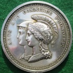 London, Royal Society of Arts Instituted 1753, Mercury and Minerva silver prize medal awarded 1830 to Felix Feuillet, by W Wyon
