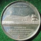 The Great Exhibition, Crystal Palace 1851, white metal medal by Allen & Moore