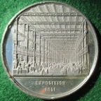 The Great Exhibition, Crystal Palace 1851, white metal medal by Allen & Moore