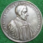 William Sancroft, Archbishop of Canterbury, and the Seven Bishops against James II's 'Declaration of Indulgence 1688, cast silver medal