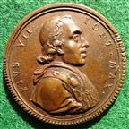 Vatican, Pius VII, visit to Perugia 1805, bronze medal